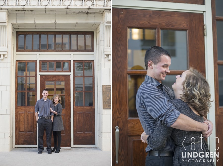 Downtown Des Moines Engagement Photos