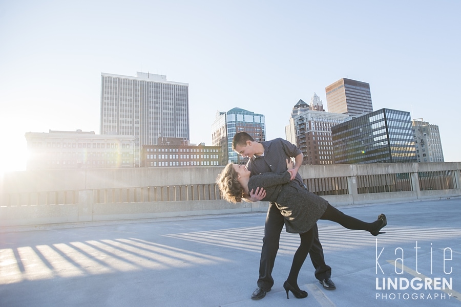 Downtown Des Moines Engagement Photos