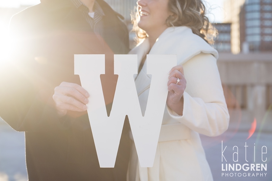 Downtown Des Moines Engagement Photos