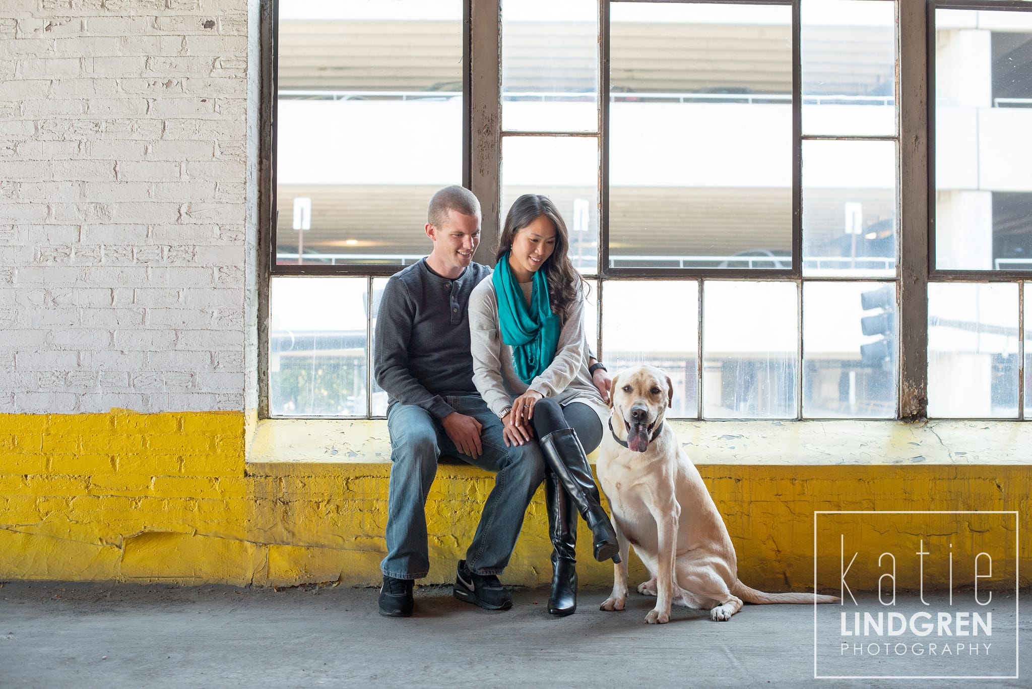 Downtown Des Moines Iowa Engagement Photographer