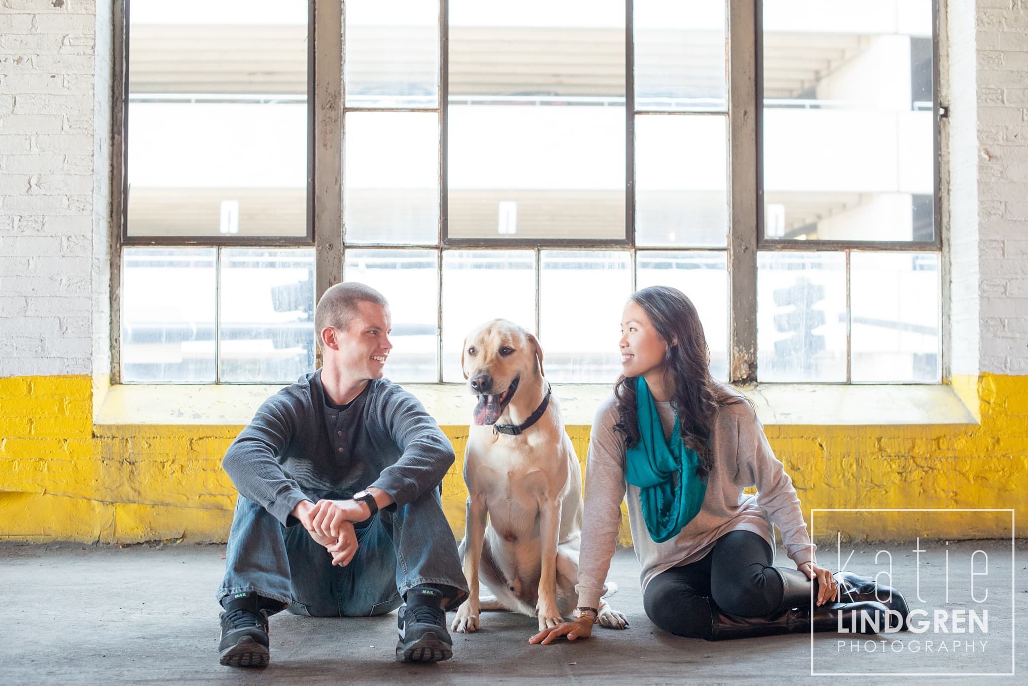 Downtown Des Moines Iowa Engagement Photographer