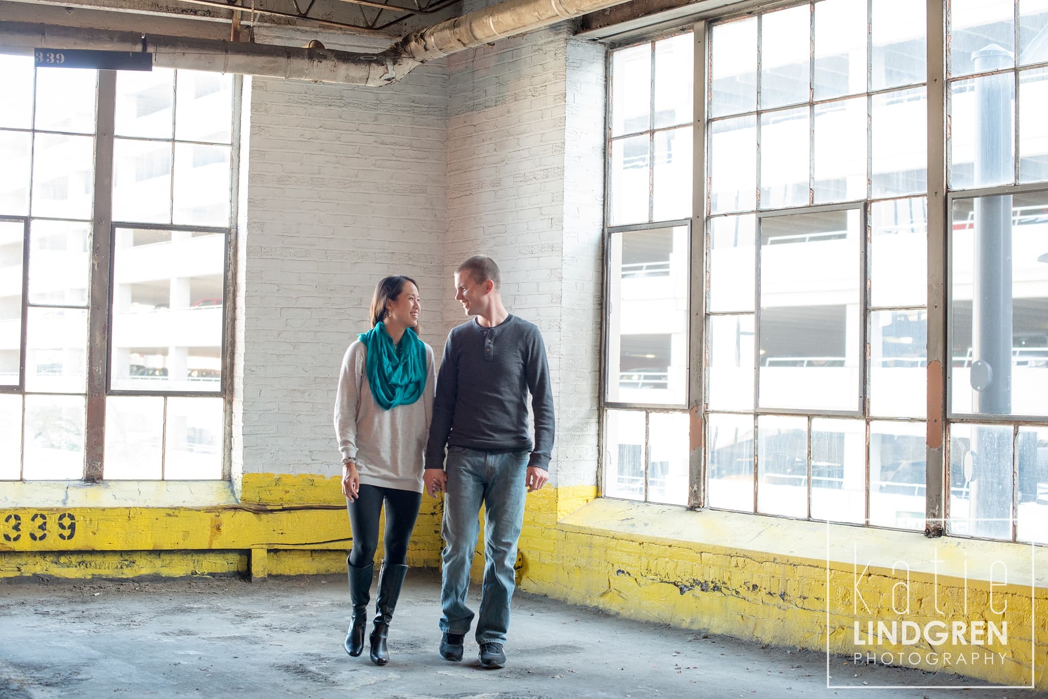 Downtown Des Moines Iowa Engagement Photographer