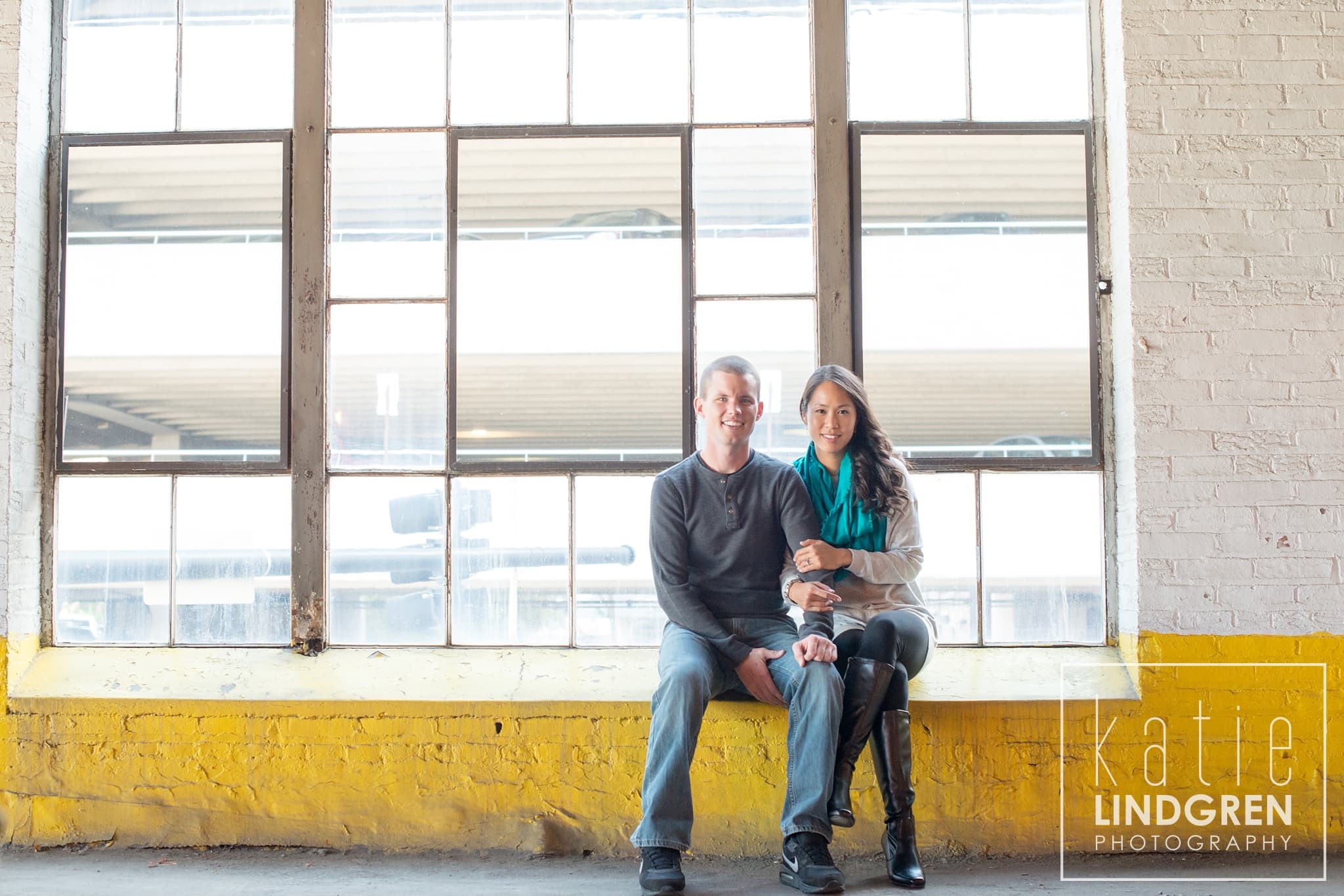 Downtown Des Moines Iowa Engagement Photographer
