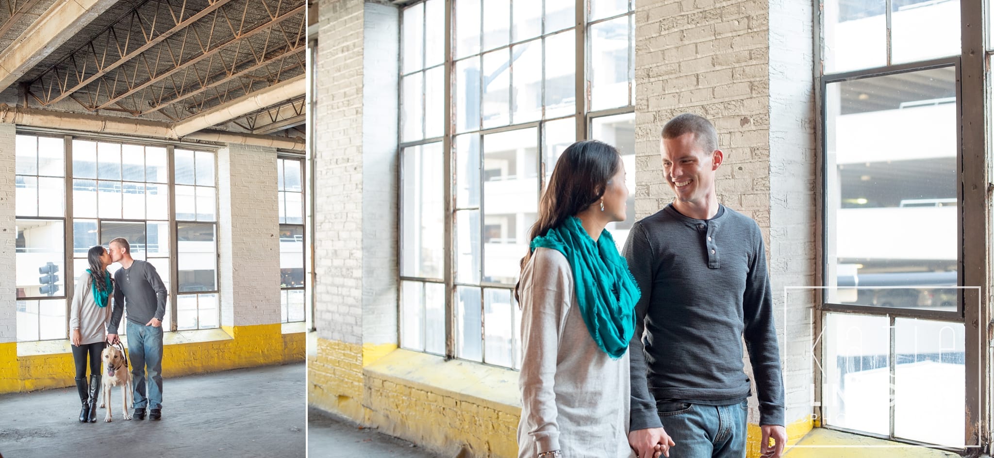 Downtown Des Moines Iowa Engagement Photographer