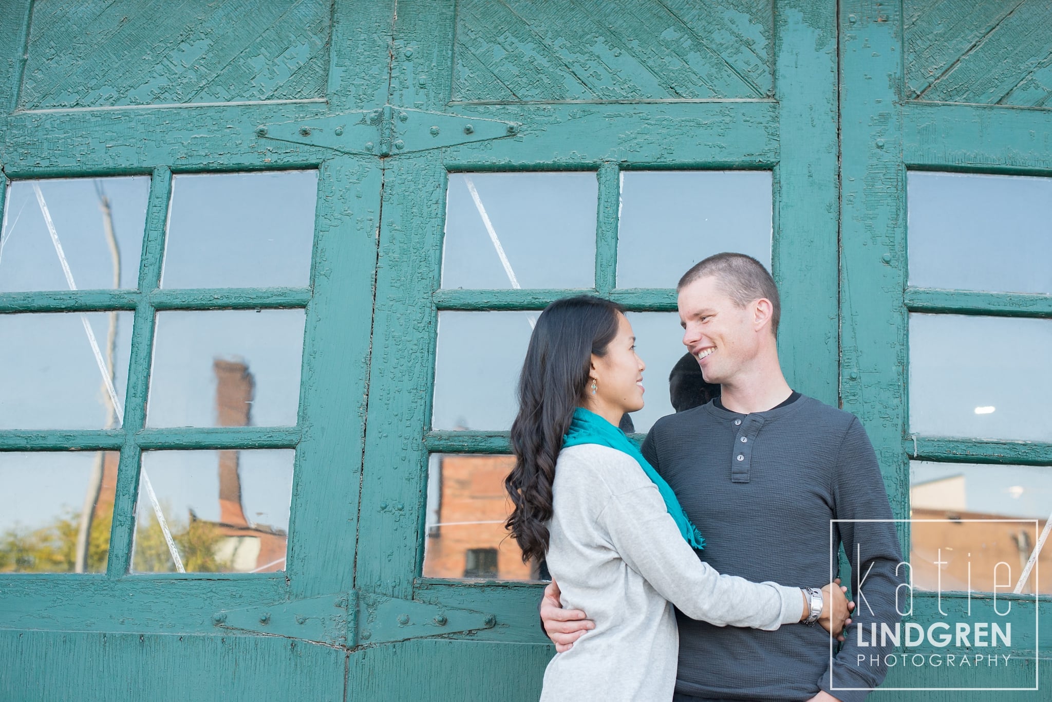 Downtown Des Moines Iowa Engagement Photographer