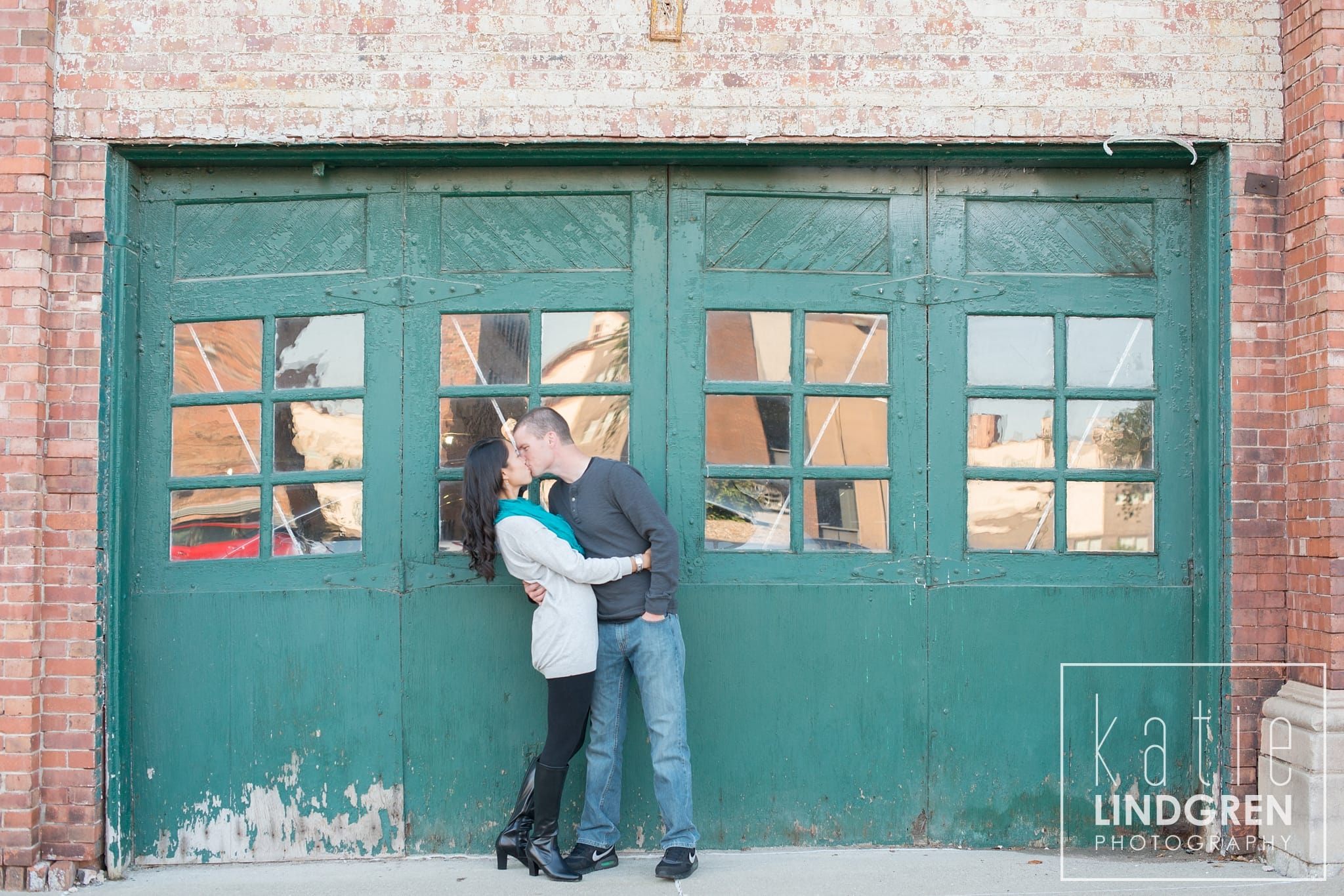 Downtown Des Moines Iowa Engagement Photographer