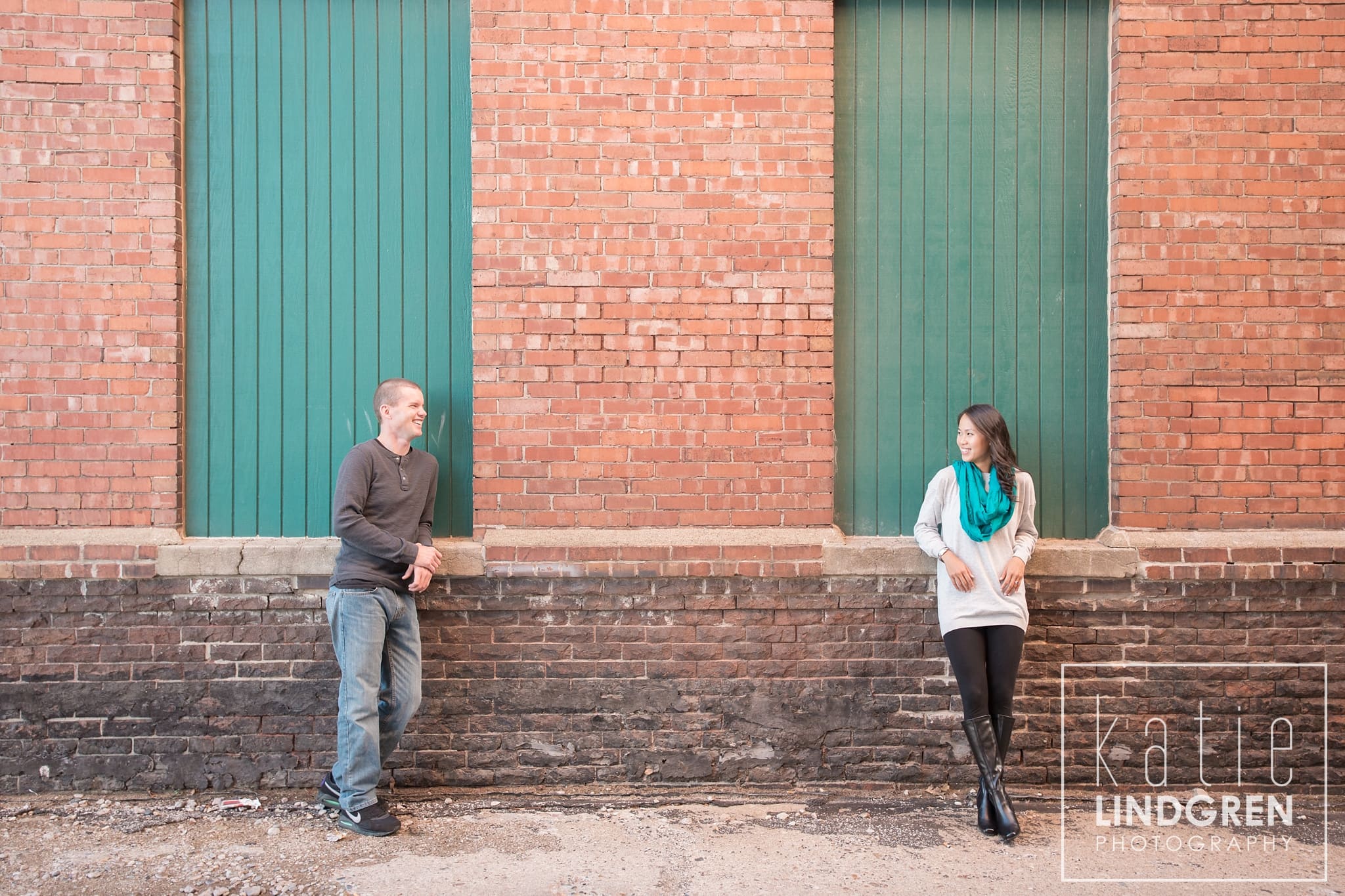 Downtown Des Moines Iowa Engagement Photographer