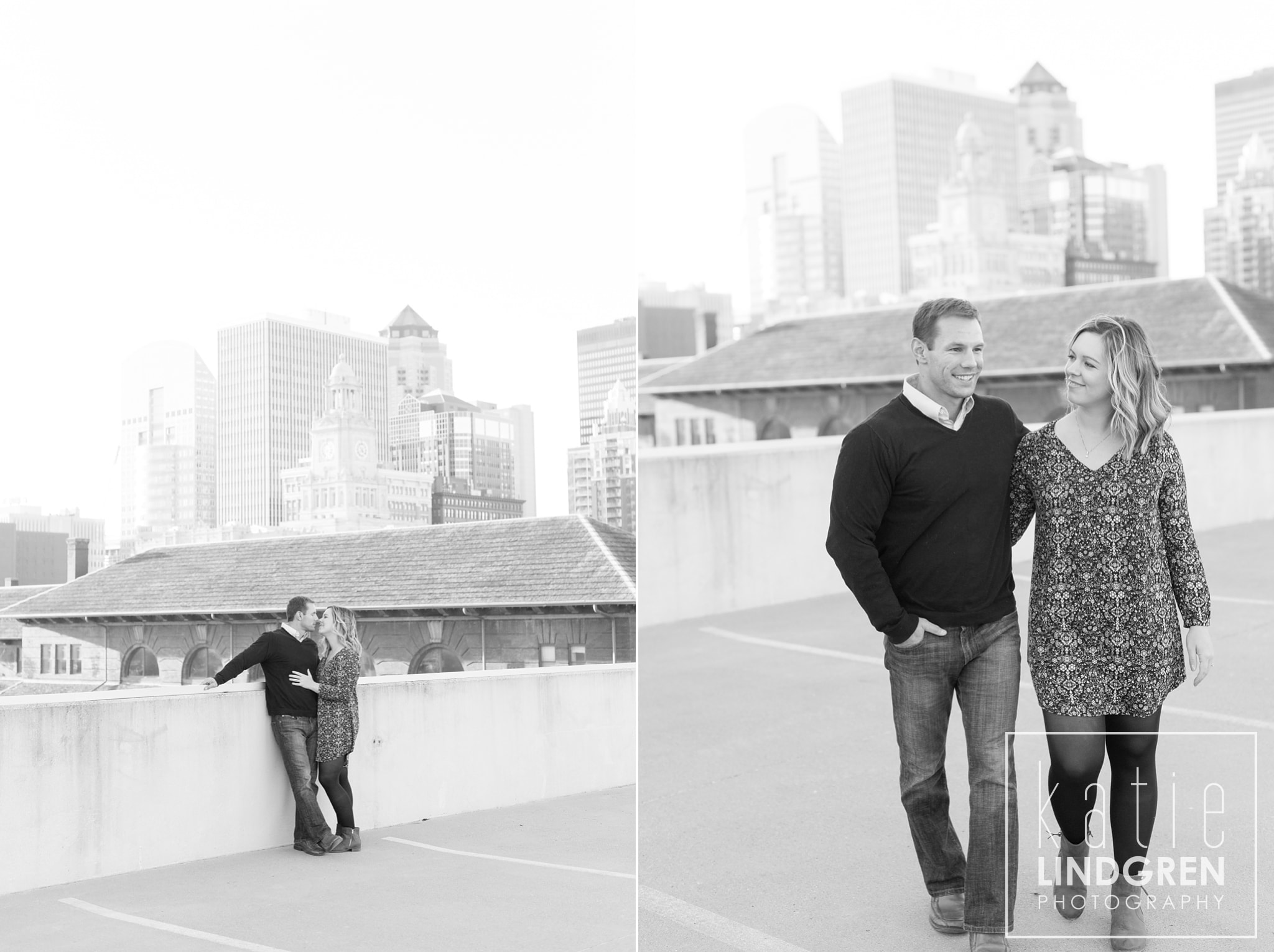 Downtown Des Moines Engagement Photos