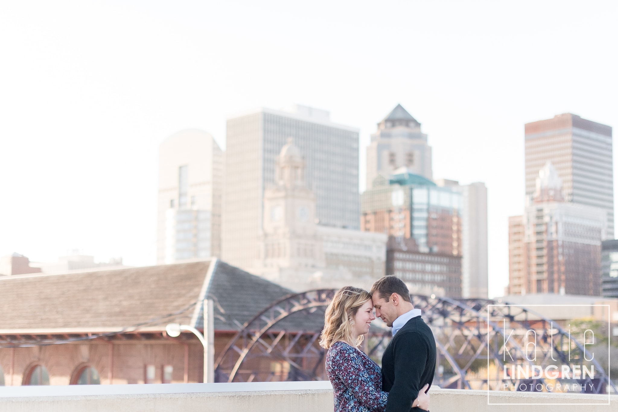 Downtown Des Moines Engagement Photos