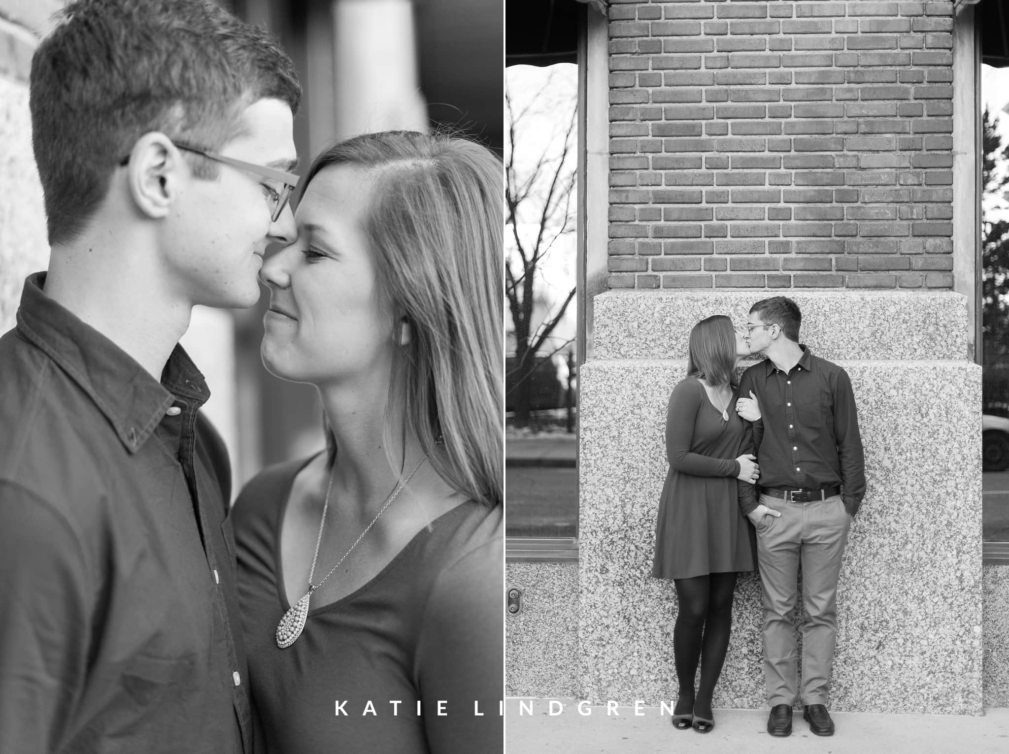 Downtown Des Moines Engagement Photos