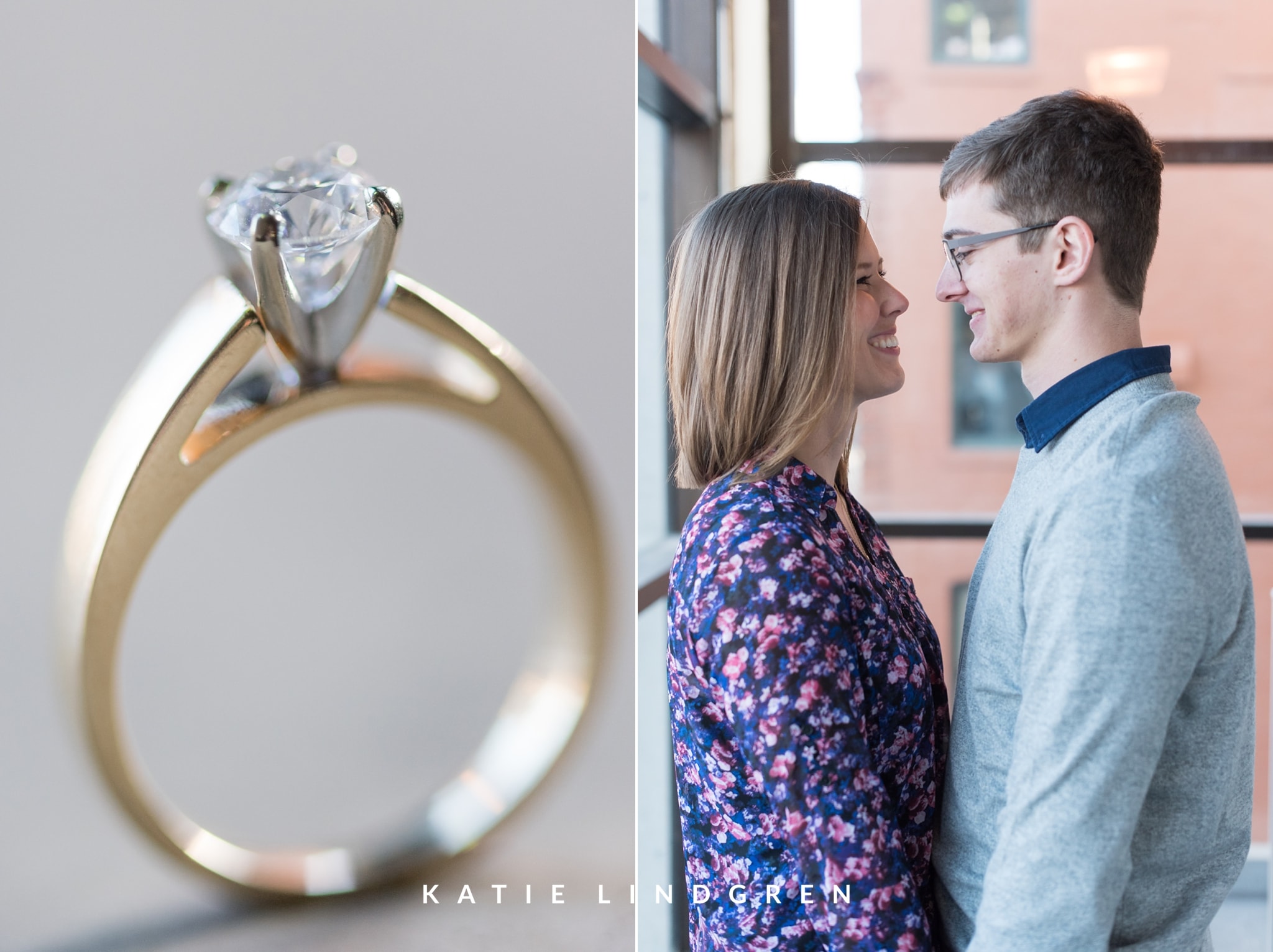 Downtown Des Moines Engagement Photos