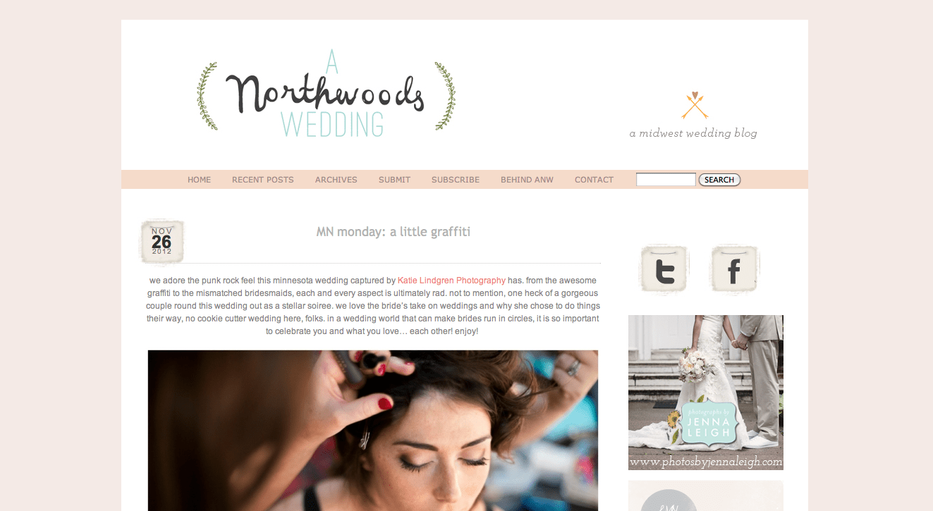 Featured: on A Northwoods Wedding!